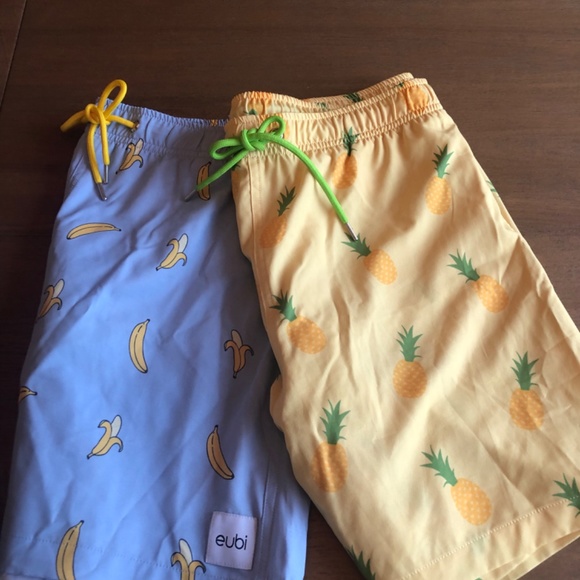 Two, 2 Eubi Mens L Swim Trunks - Picture 6 of 6